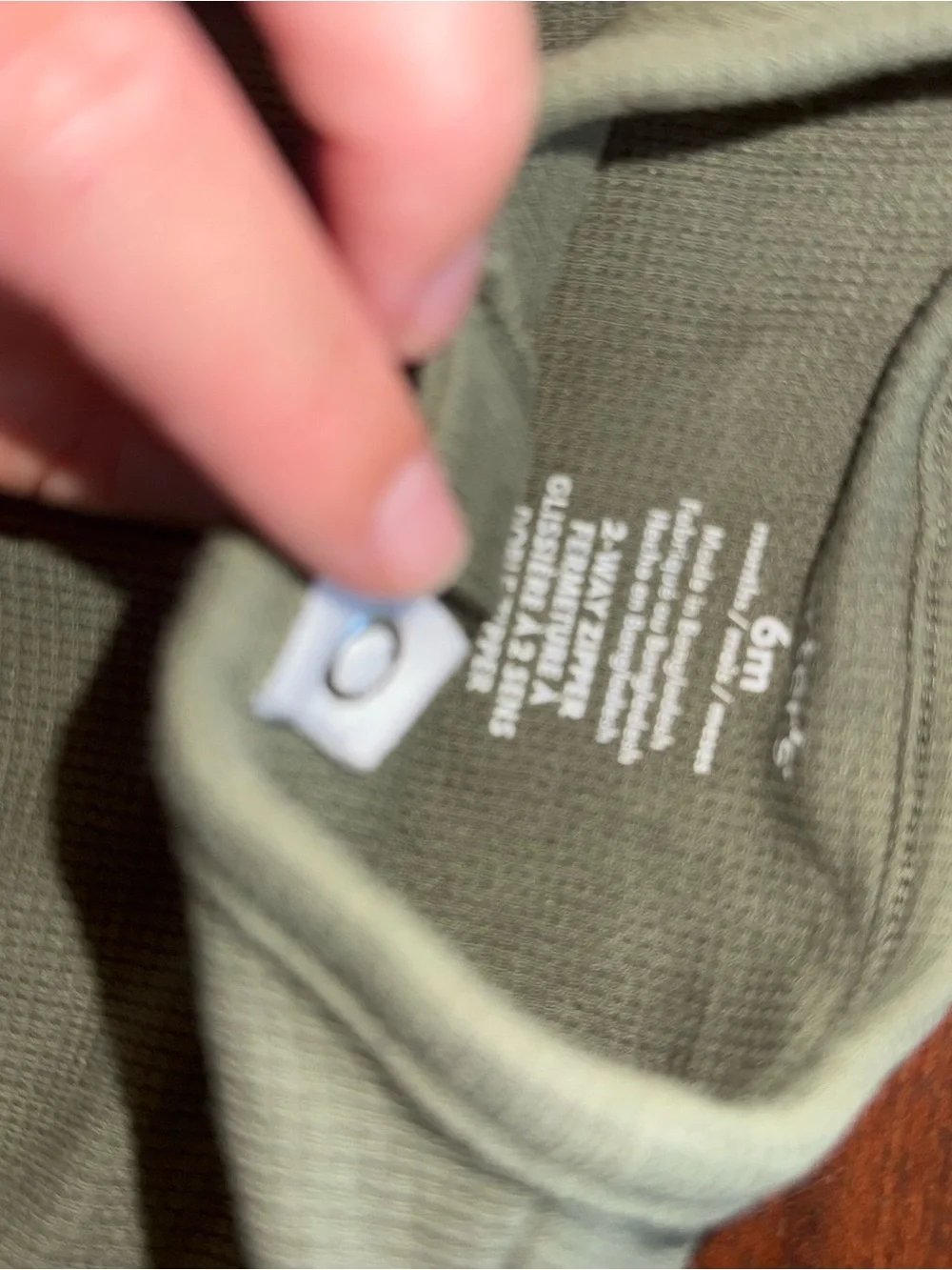 Carter's‎ Olive Green Waffle-Knit One-Piece Pajamas